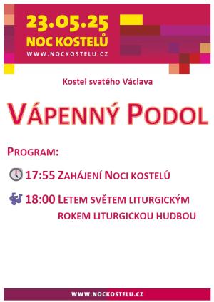Noc kostelů ve Vápenném Podole 23.5.2025