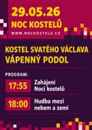 Noc kostelů ve Vápenném Podole, 29.5.2026